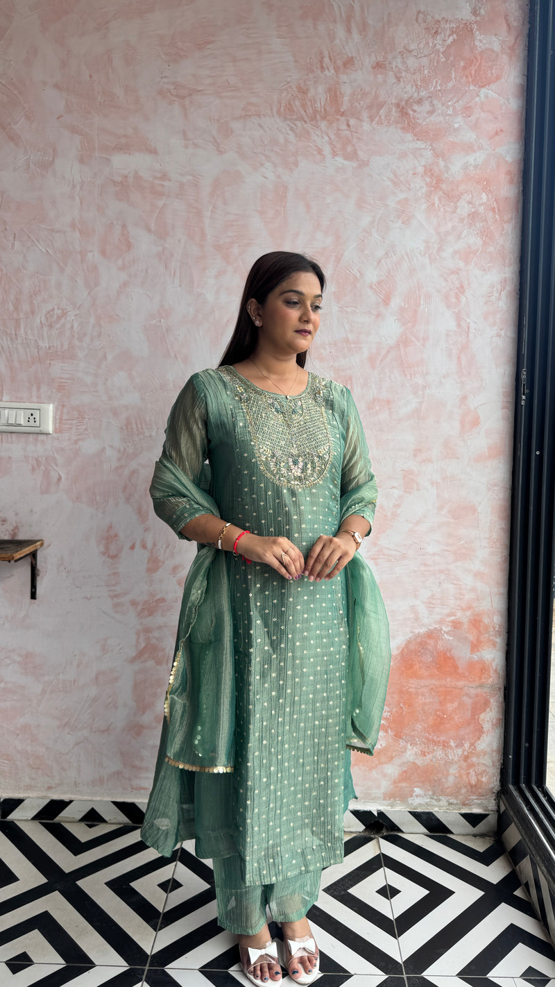 Sage Green Kurti Set