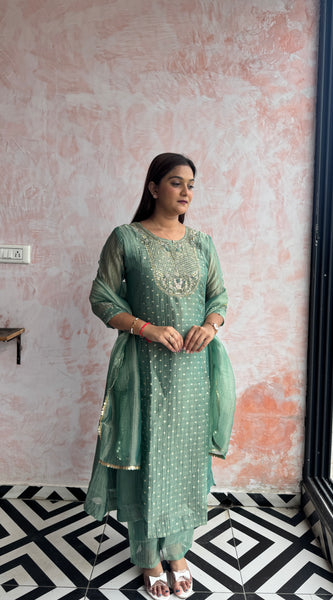 Sage Green Kurti Set