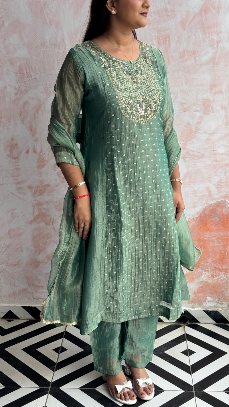 Sage Green Kurti Set