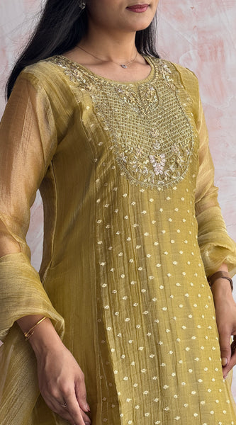 Olive Gold kirti Set