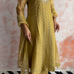 Olive Gold kirti Set