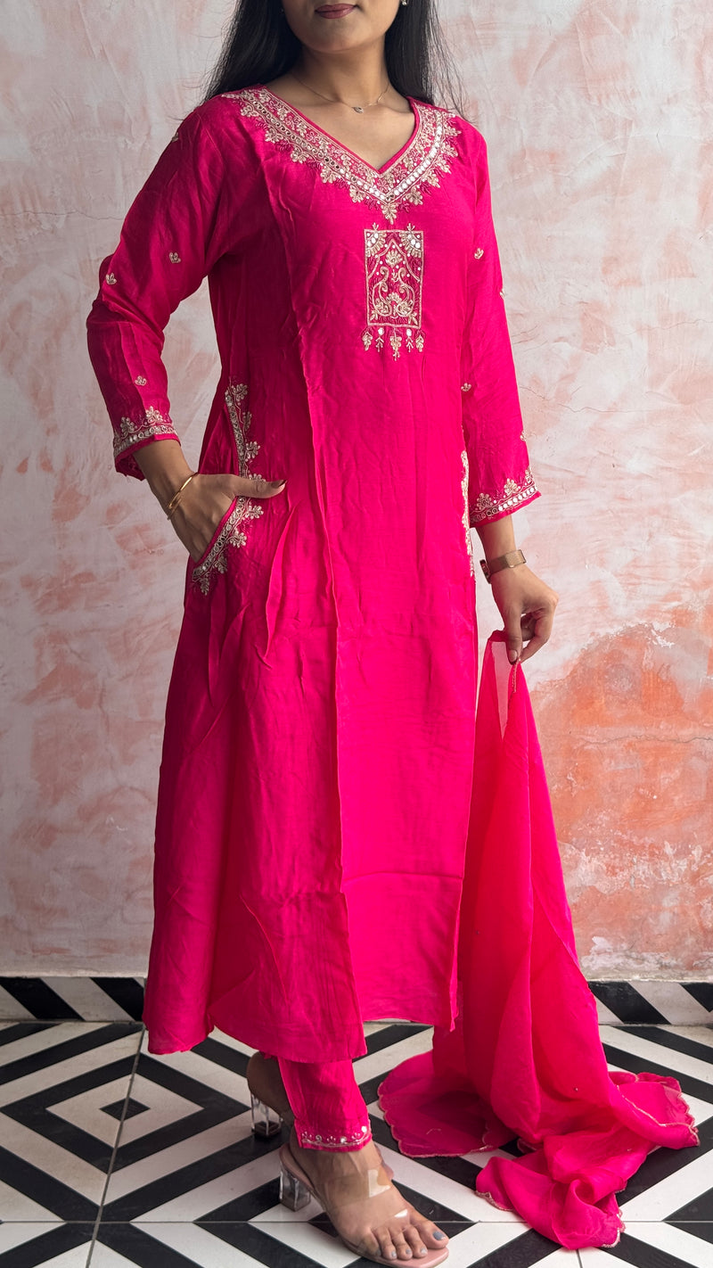 Rani Pink Kurti Set
