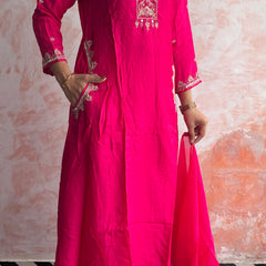 Rani Pink Kurti Set