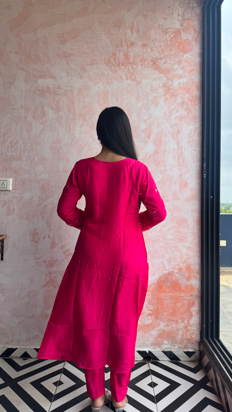 Rani Pink Kurti Set