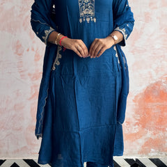 Teal Blue Kurti Set