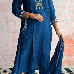 Teal Blue Kurti Set