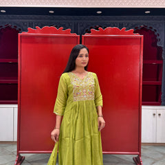 Olive Green Kurti Set