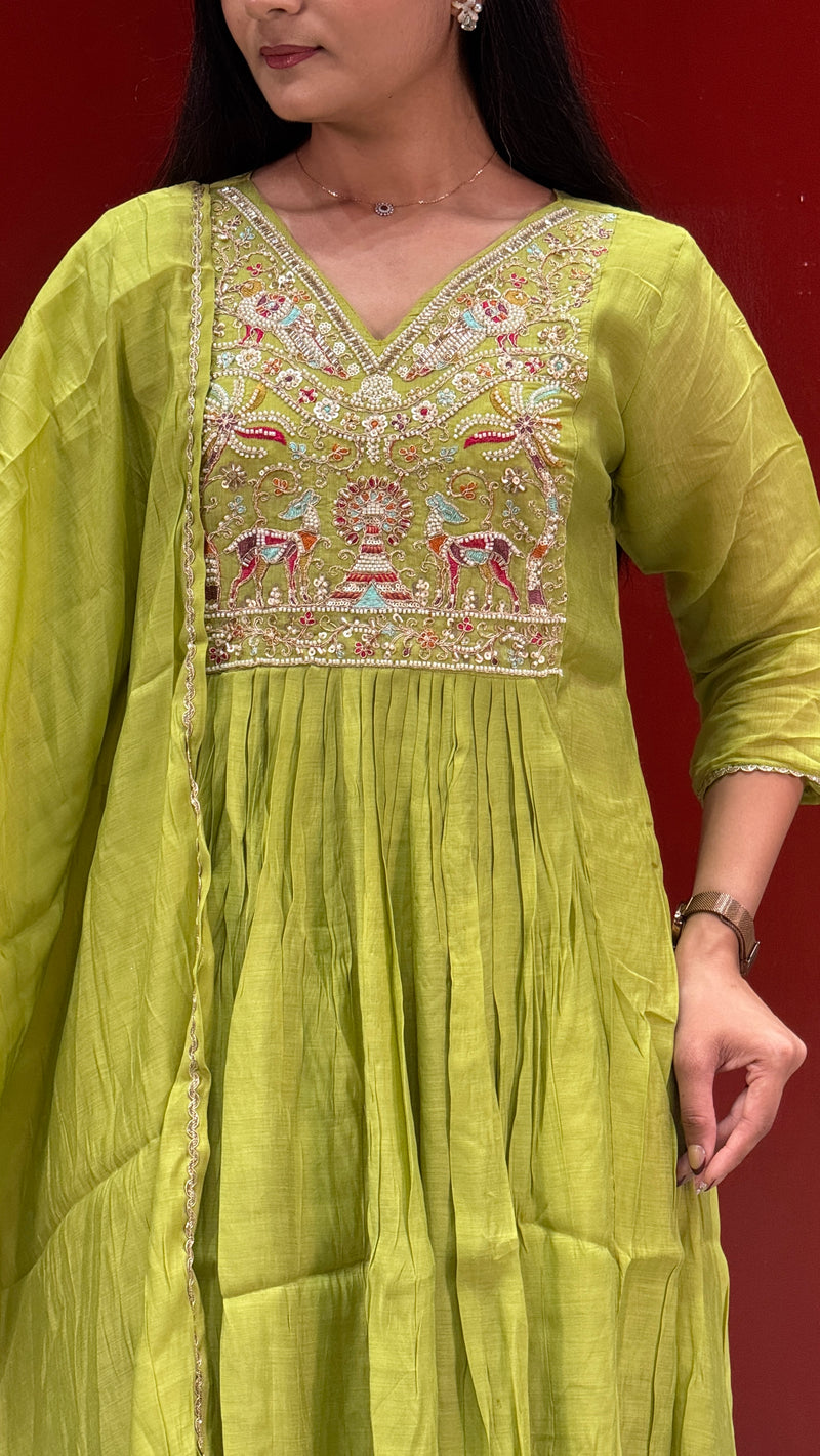 Olive Green Kurti Set