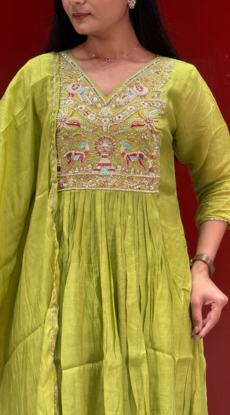 Olive Green Kurti Set