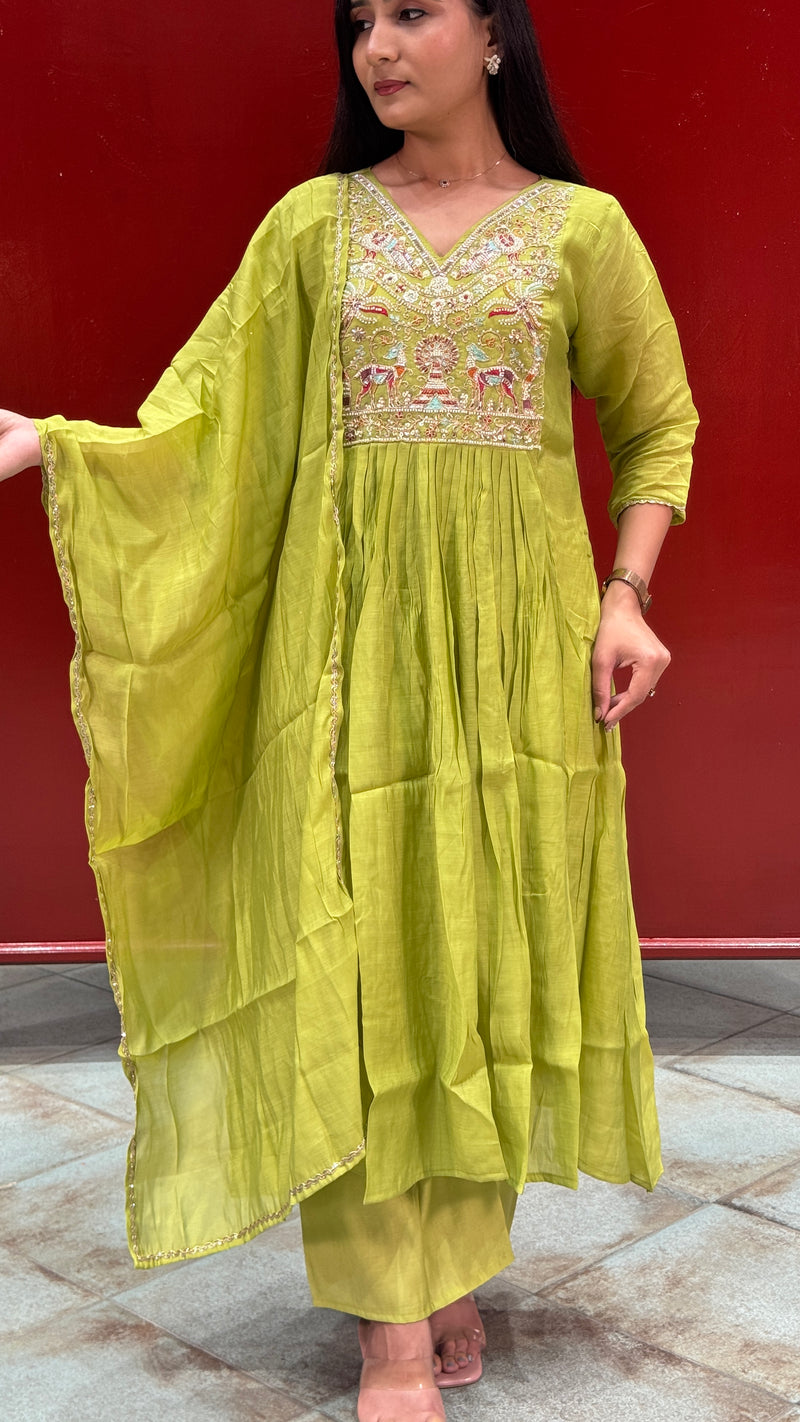 Olive Green Kurti Set