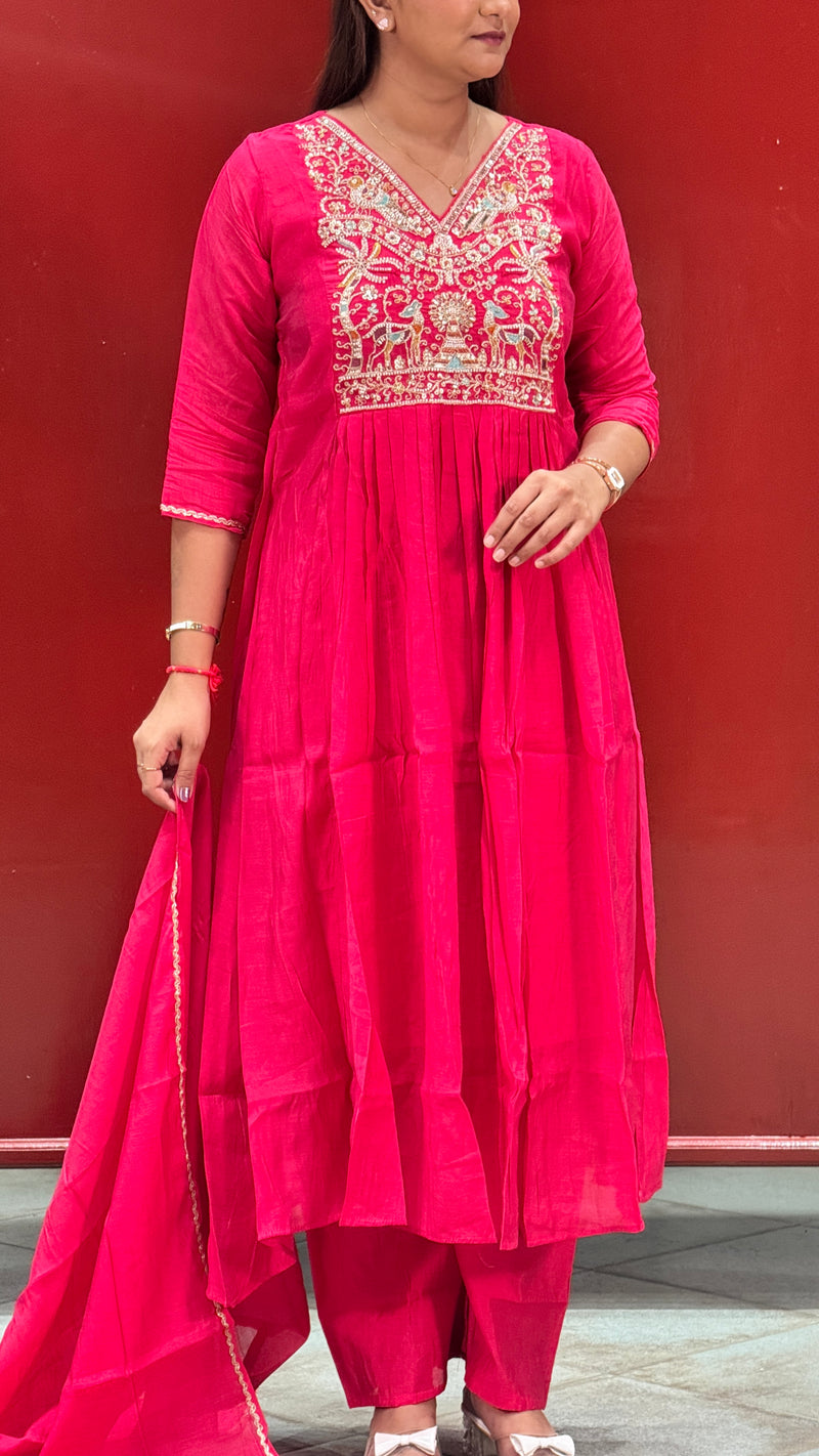 Rani Pink Kurti Set