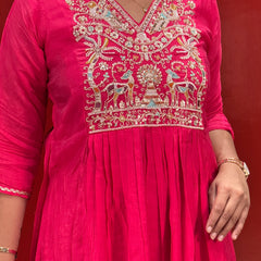 Rani Pink Kurti Set