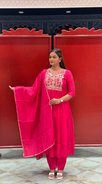 Rani Pink Kurti Set