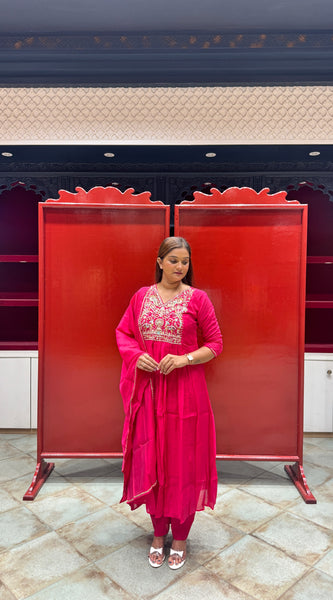 Rani Pink Kurti Set