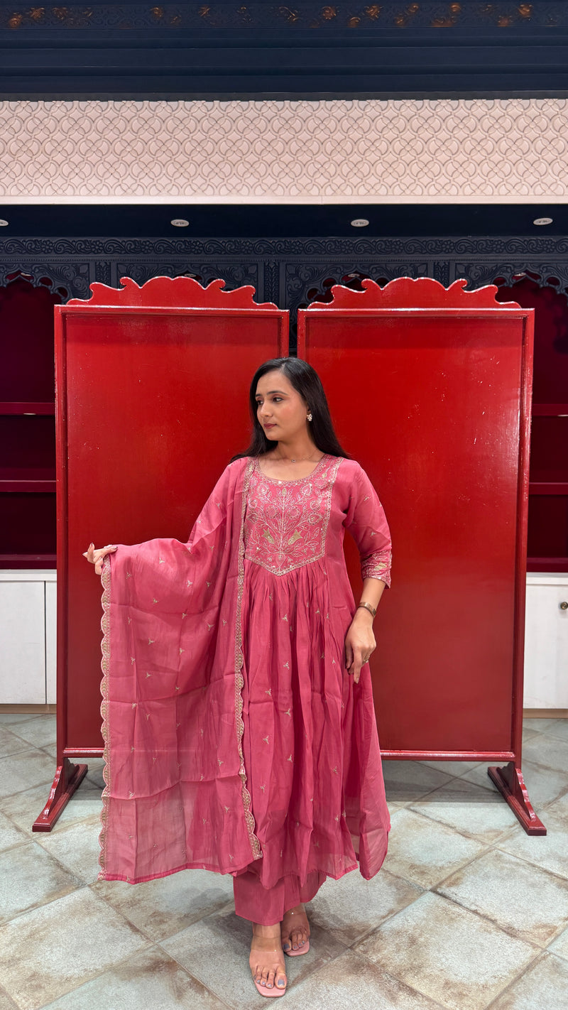Rose Pink Kurti Set