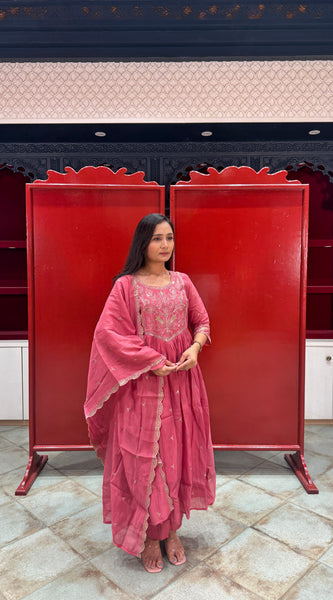 Rose Pink Kurti Set