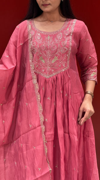 Rose Pink Kurti Set