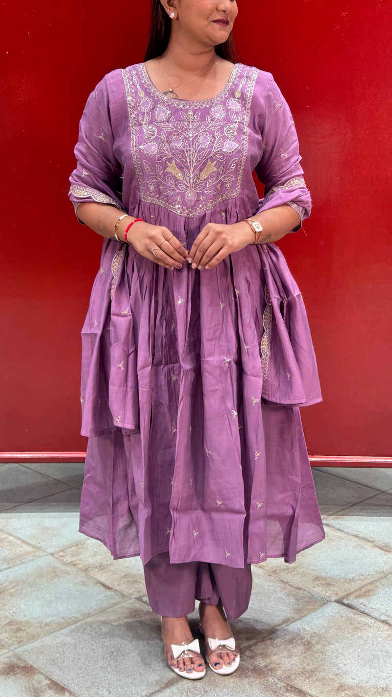 Lavender Kurti Set