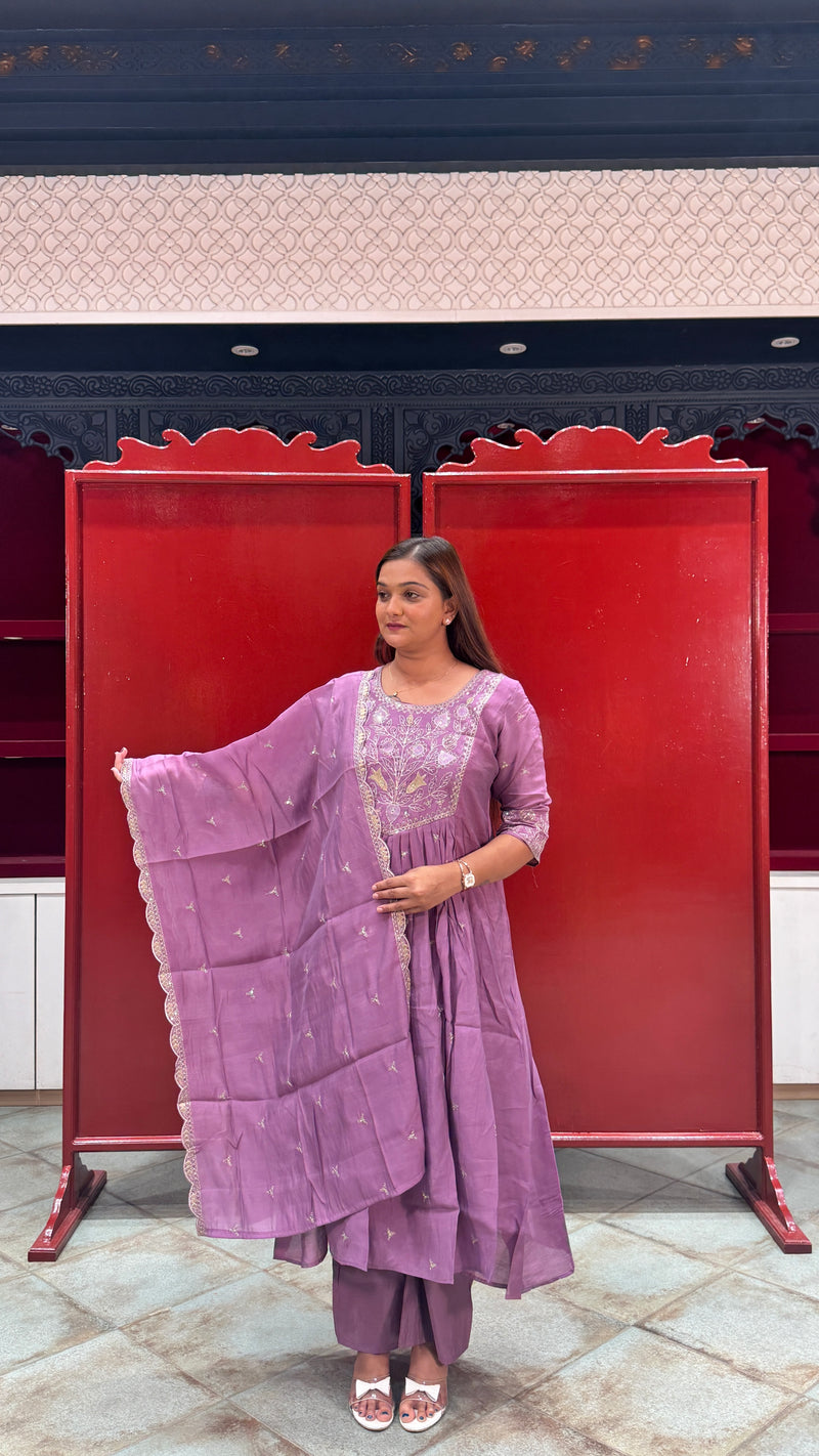 Lavender Kurti Set