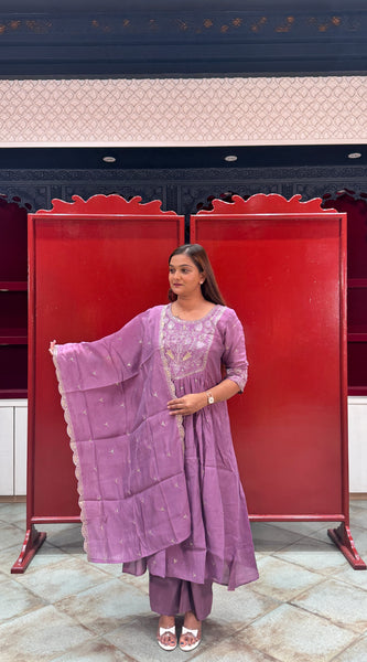 Lavender Kurti Set