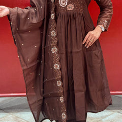 Chocolate Brown Kurti Set