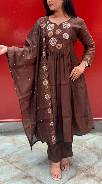 Chocolate Brown Kurti Set