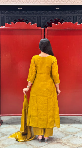 Mustard Yellow Kurti Set