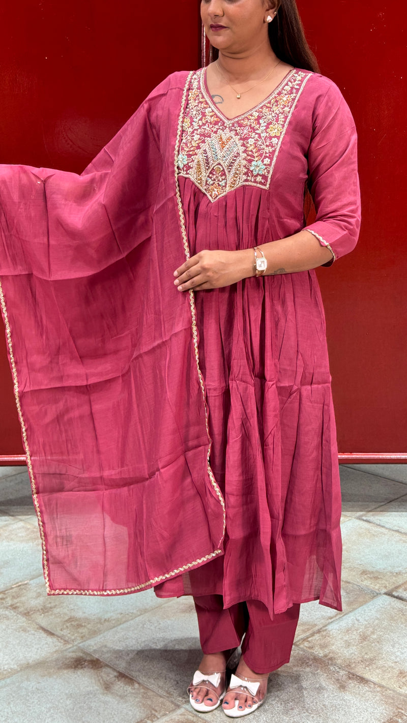 Wine Purple Kurti Set