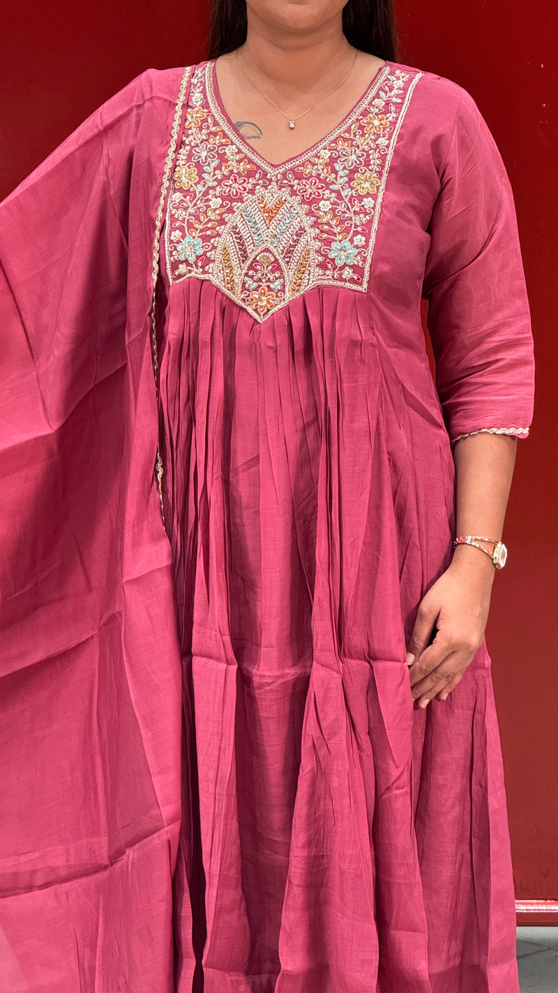 Wine Purple Kurti Set