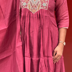 Wine Purple Kurti Set