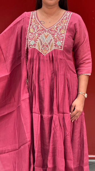 Wine Purple Kurti Set