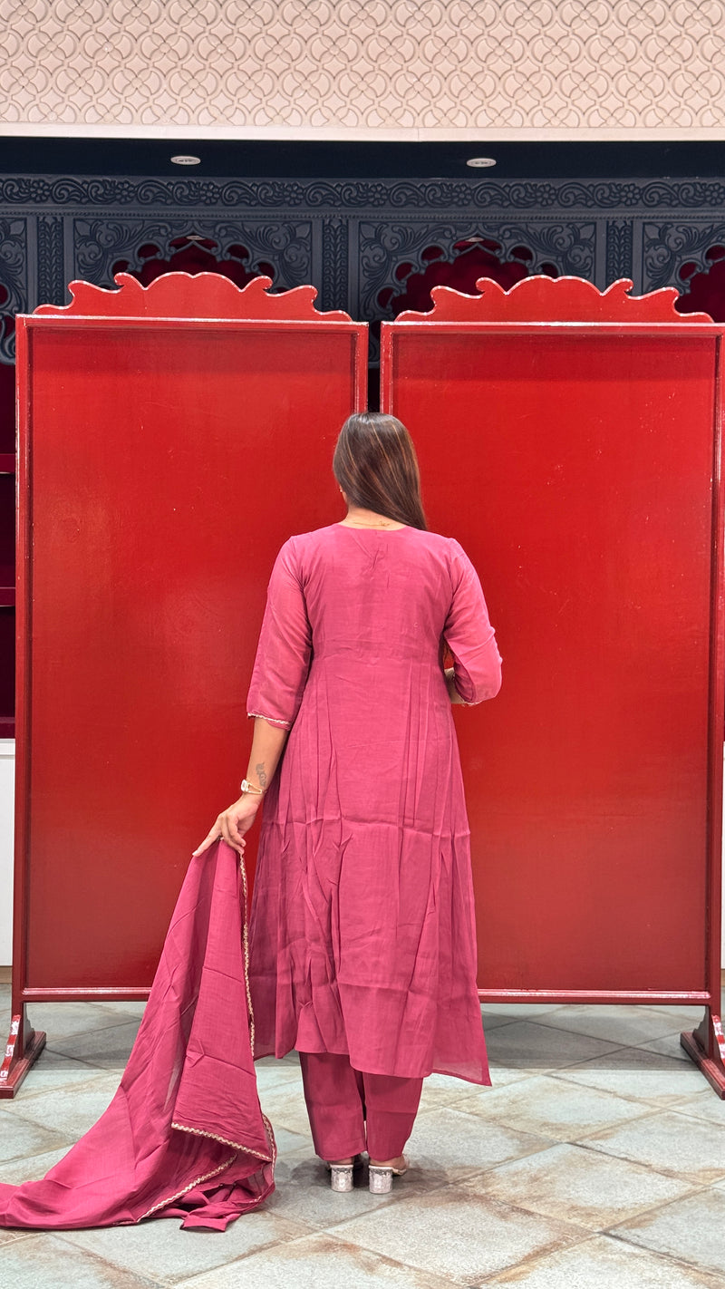 Wine Purple Kurti Set