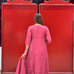 Wine Purple Kurti Set