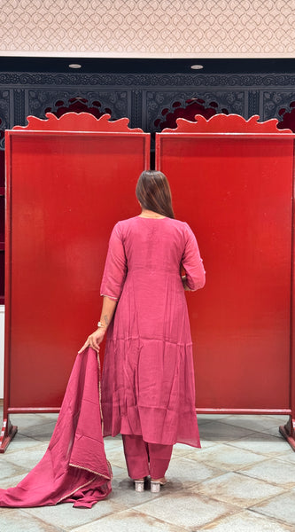 Wine Purple Kurti Set