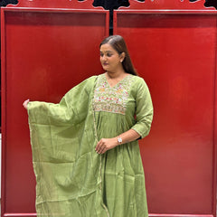 Pistachio Green Kurti Set
