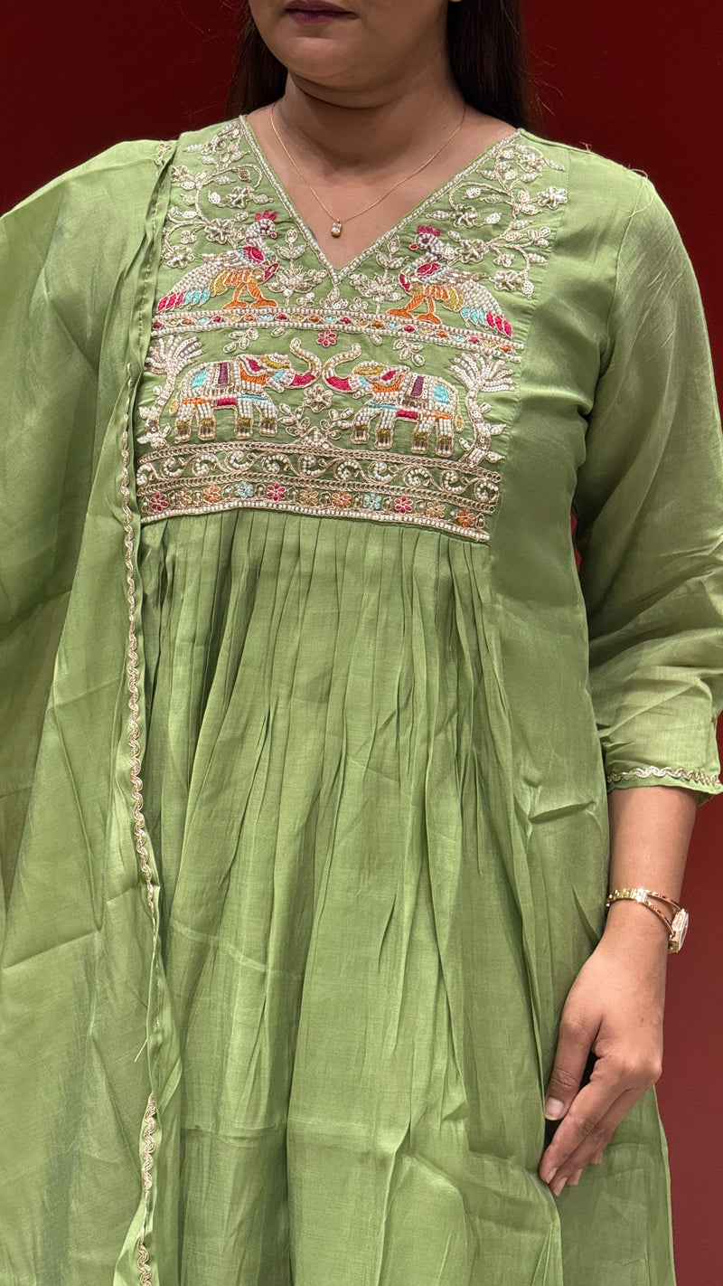 Pistachio Green Kurti Set