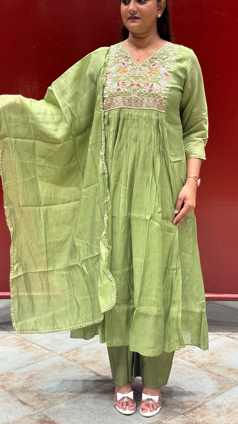 Pistachio Green Kurti Set