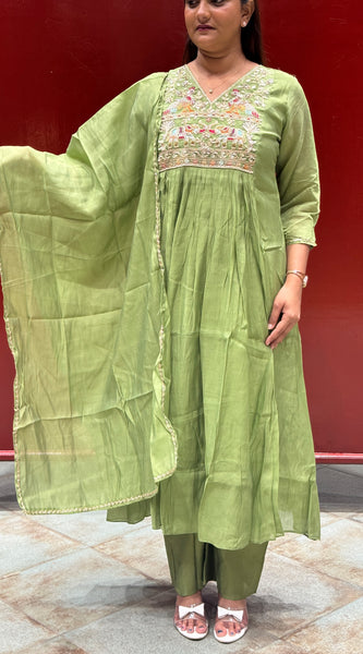 Pistachio Green Kurti Set