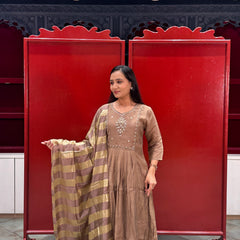 Taupe Brown Kurti Set
