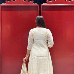 Off-White Kurti Set