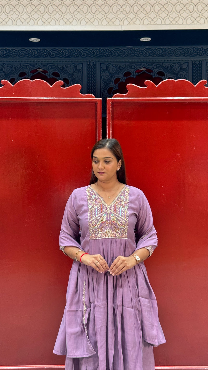 Mauve Purple Kurti Set
