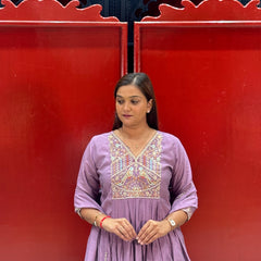 Mauve Purple Kurti Set