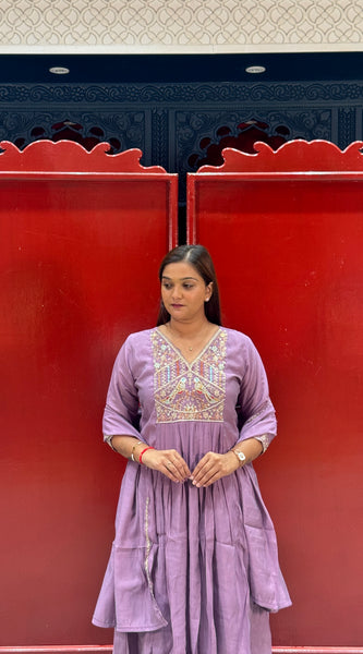Mauve Purple Kurti Set