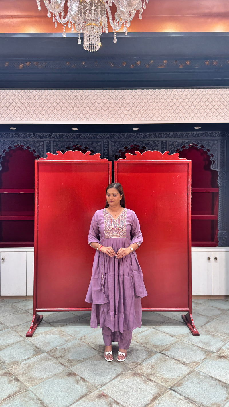 Mauve Purple Kurti Set