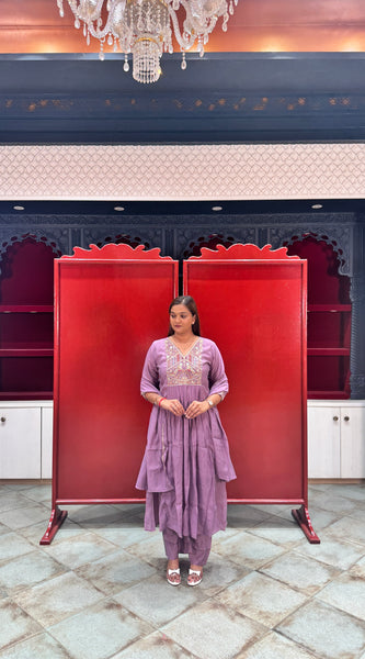 Mauve Purple Kurti Set