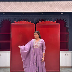 Mauve Purple Kurti Set