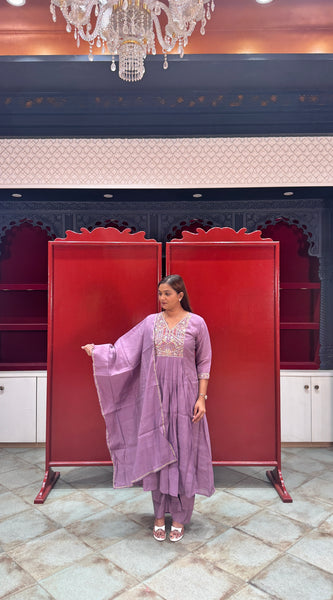 Mauve Purple Kurti Set