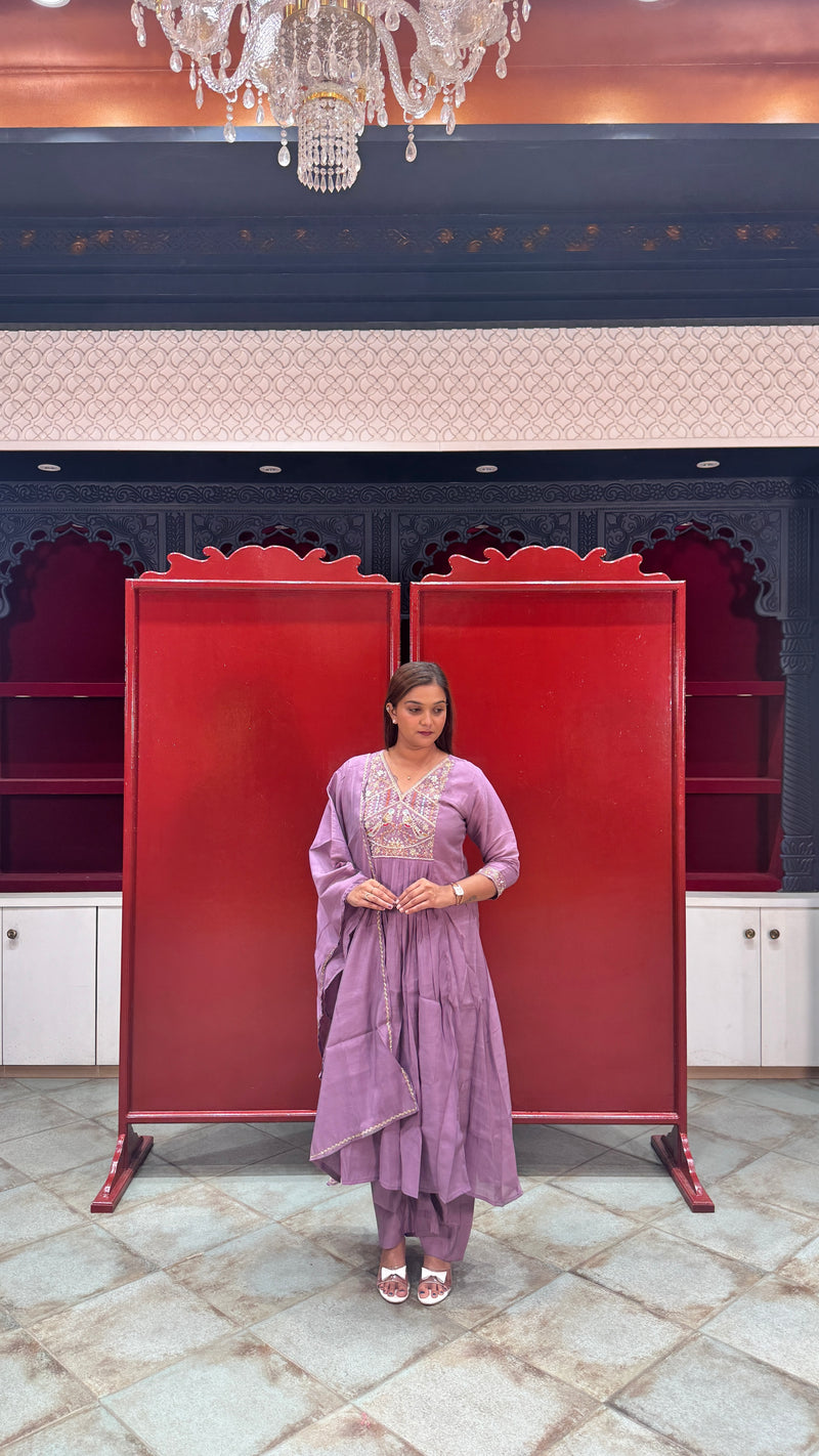 Mauve Purple Kurti Set