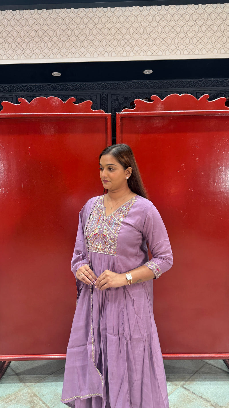 Mauve Purple Kurti Set