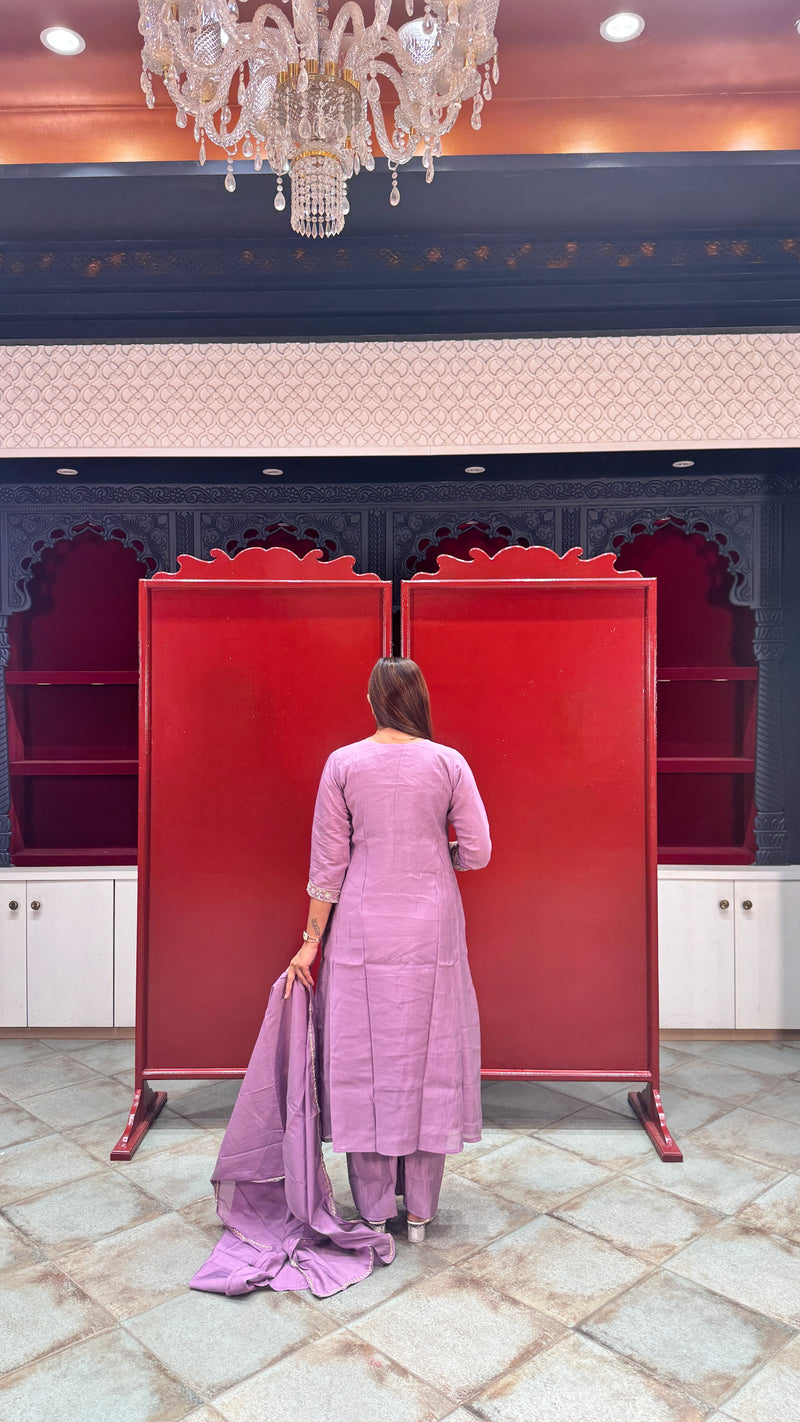 Mauve Purple Kurti Set